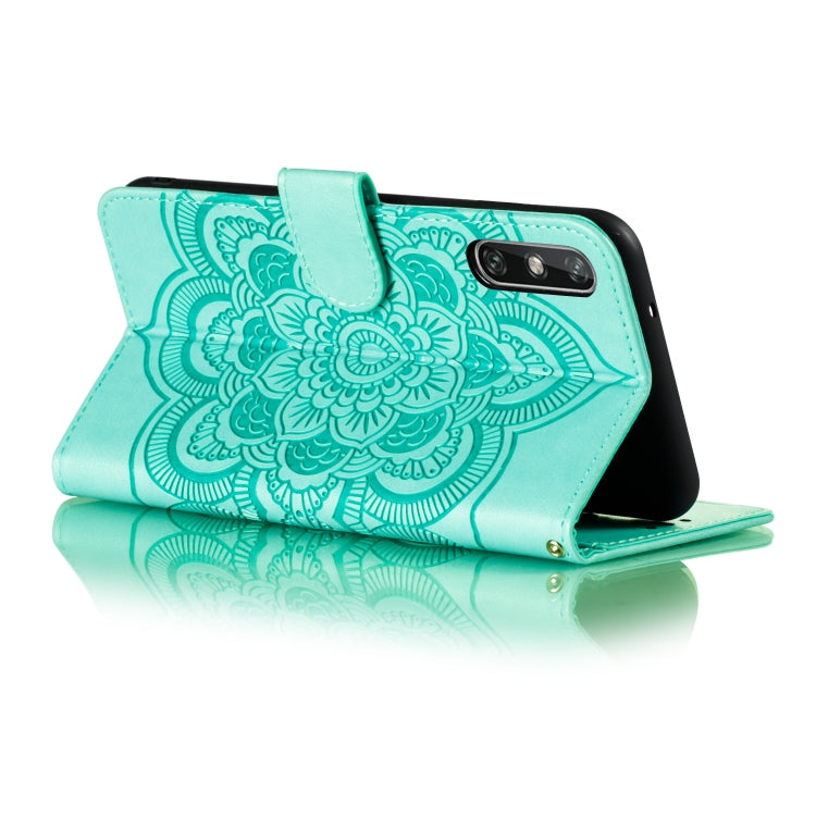 For Huawei Enjoy 10e Mandala Embossing Pattern Horizontal Flip PU Leather Case with Holder & Card Slots & Walle & Lanyard