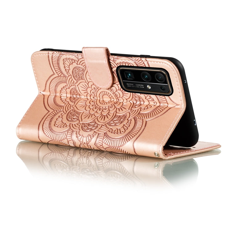 For Huawei Honor 30 Mandala Embossing Pattern Horizontal Flip PU Leather Case with Holder & Card Slots & Walle & Lanyard