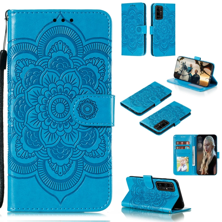 For Huawei Honor 30 Mandala Embossing Pattern Horizontal Flip PU Leather Case with Holder & Card Slots & Walle & Lanyard