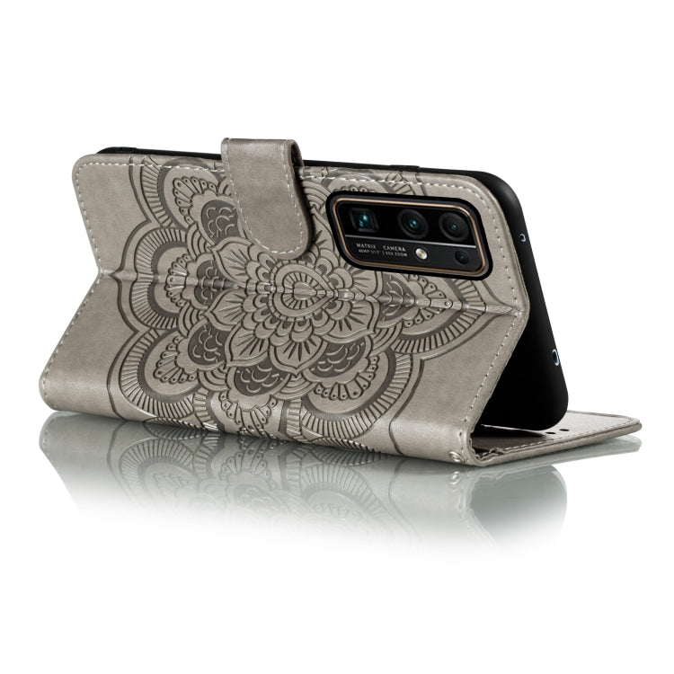 For Huawei Honor 30 Pro Mandala Embossing Pattern Horizontal Flip PU Leather Case with Holder & Card Slots & Walle & Lanyard