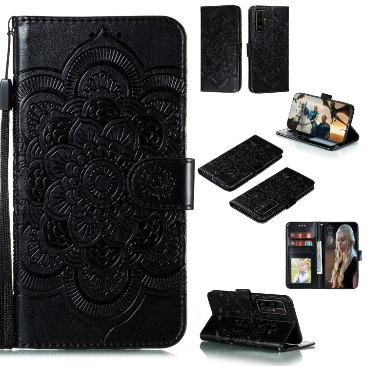 For Huawei Honor 30 Pro Mandala Embossing Pattern Horizontal Flip PU Leather Case with Holder & Card Slots & Walle & Lanyard