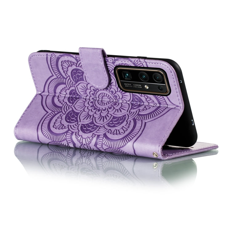 For Huawei Honor 30 Pro Mandala Embossing Pattern Horizontal Flip PU Leather Case with Holder & Card Slots & Walle & Lanyard