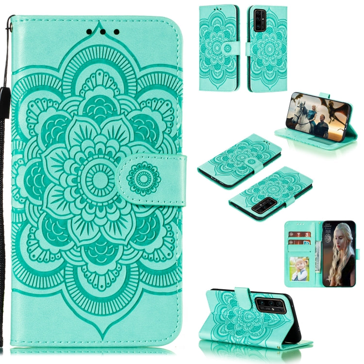 For Huawei Honor 30 Pro Mandala Embossing Pattern Horizontal Flip PU Leather Case with Holder & Card Slots & Walle & Lanyard