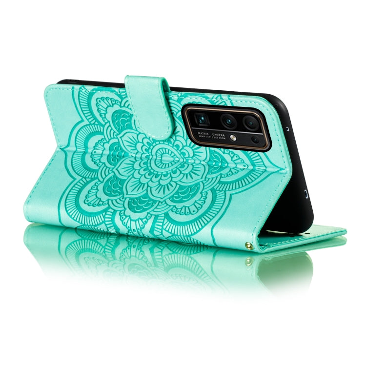 For Huawei Honor 30 Pro Mandala Embossing Pattern Horizontal Flip PU Leather Case with Holder & Card Slots & Walle & Lanyard