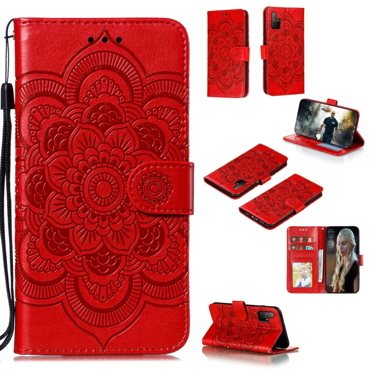 For Huawei Honor 30S Mandala Embossing Pattern Horizontal Flip PU Leather Case with Holder & Card Slots & Walle & Lanyard