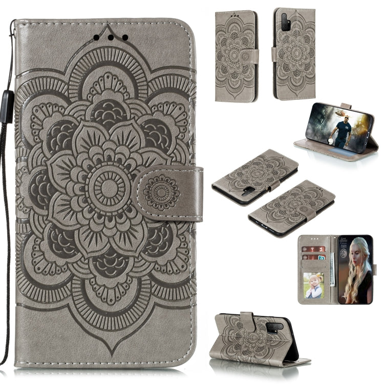 For Huawei Honor 30S Mandala Embossing Pattern Horizontal Flip PU Leather Case with Holder & Card Slots & Walle & Lanyard