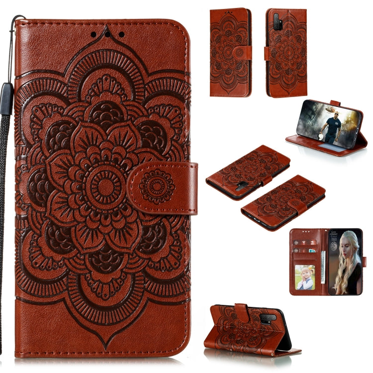 For Huawei Honor 30S Mandala Embossing Pattern Horizontal Flip PU Leather Case with Holder & Card Slots & Walle & Lanyard