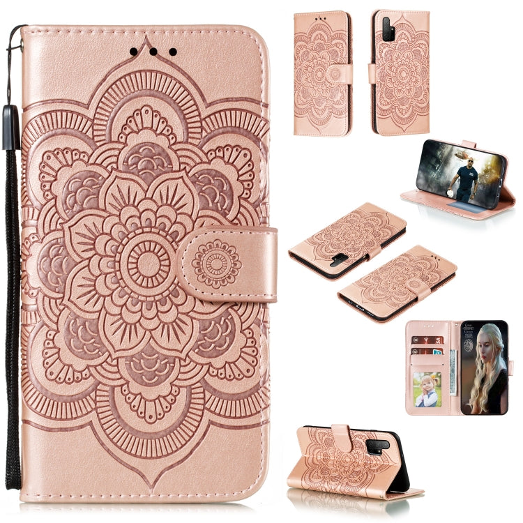 For Huawei Honor 30S Mandala Embossing Pattern Horizontal Flip PU Leather Case with Holder & Card Slots & Walle & Lanyard