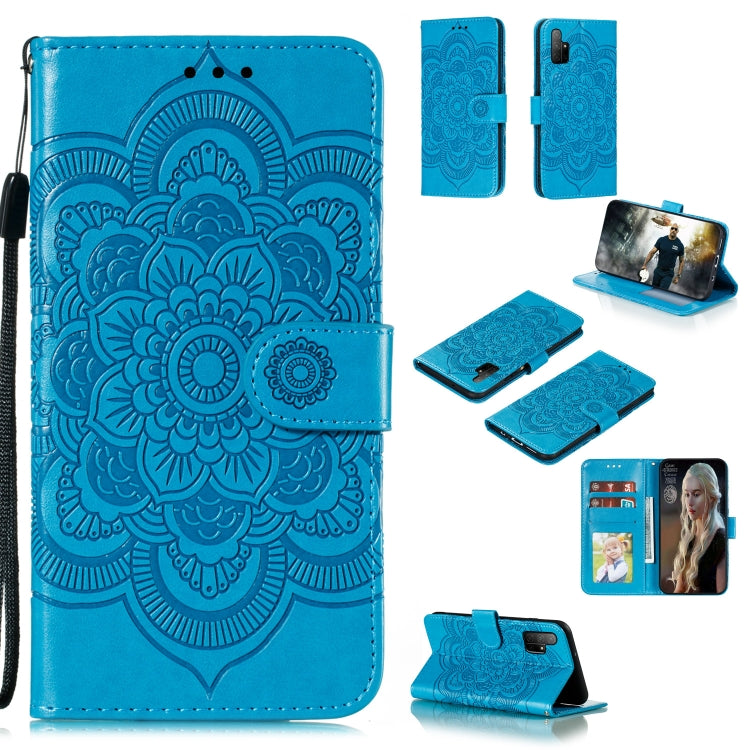 For Huawei Honor 30S Mandala Embossing Pattern Horizontal Flip PU Leather Case with Holder & Card Slots & Walle & Lanyard