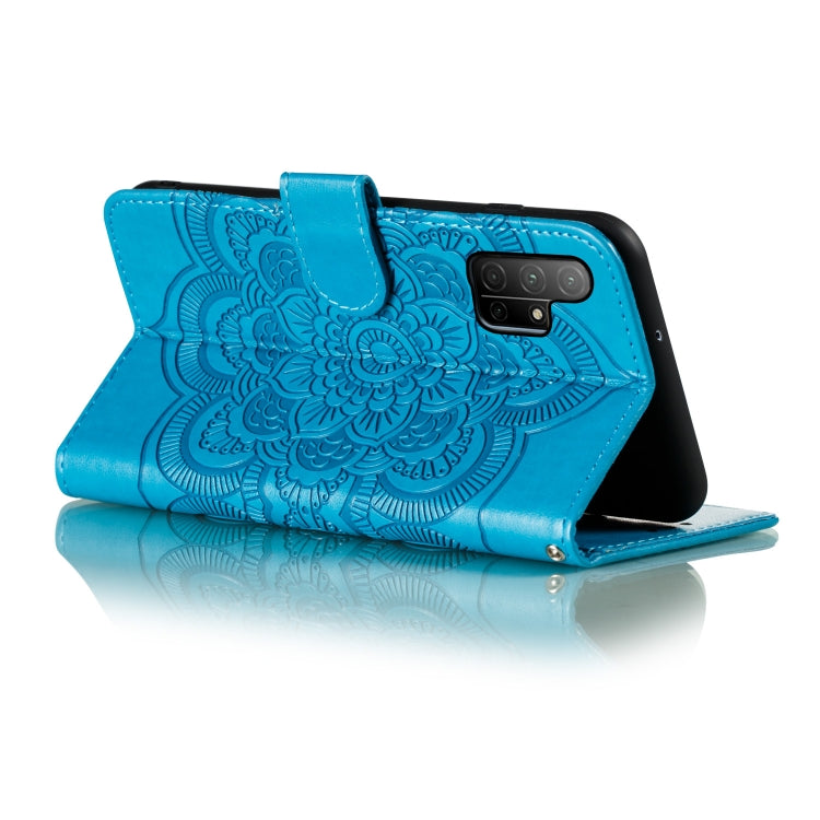 For Huawei Honor 30S Mandala Embossing Pattern Horizontal Flip PU Leather Case with Holder & Card Slots & Walle & Lanyard