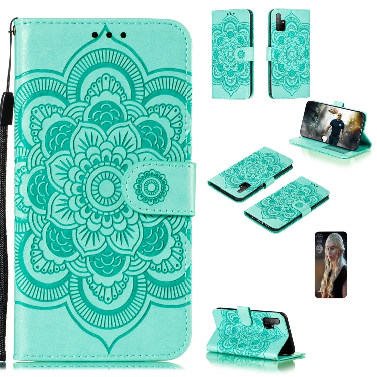 For Huawei Honor 30S Mandala Embossing Pattern Horizontal Flip PU Leather Case with Holder & Card Slots & Walle & Lanyard