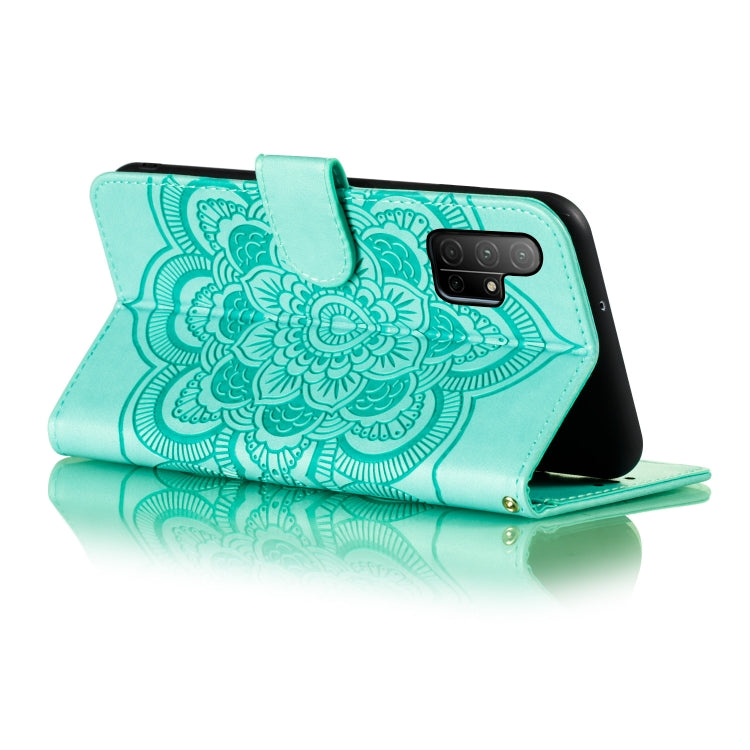 For Huawei Honor 30S Mandala Embossing Pattern Horizontal Flip PU Leather Case with Holder & Card Slots & Walle & Lanyard