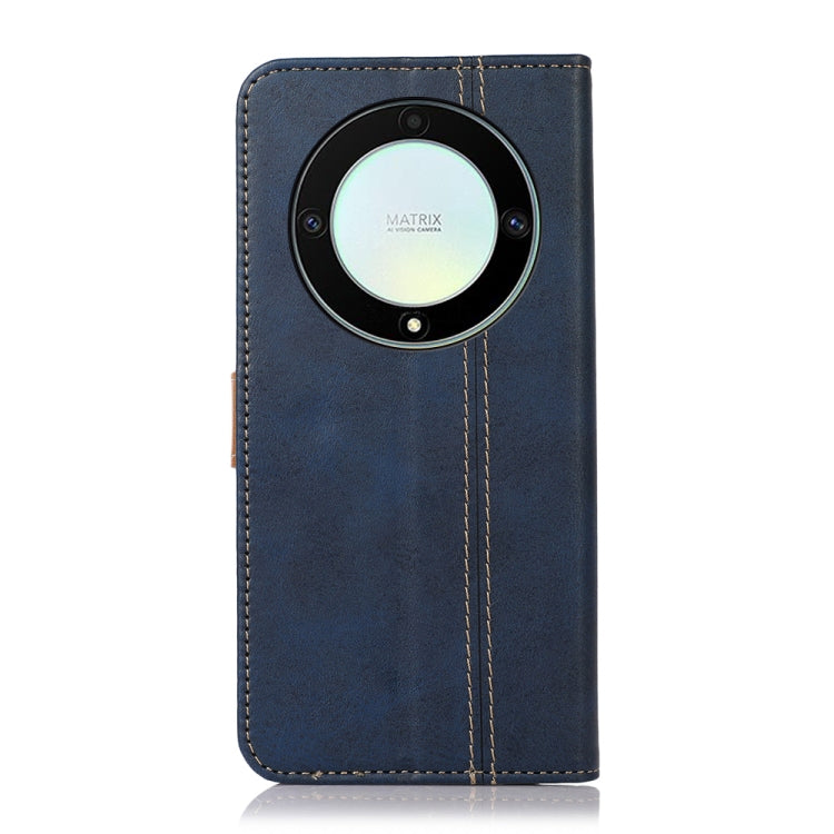 For Honor X9a 4G Stitching Thread Calf Texture Leather Phone Case