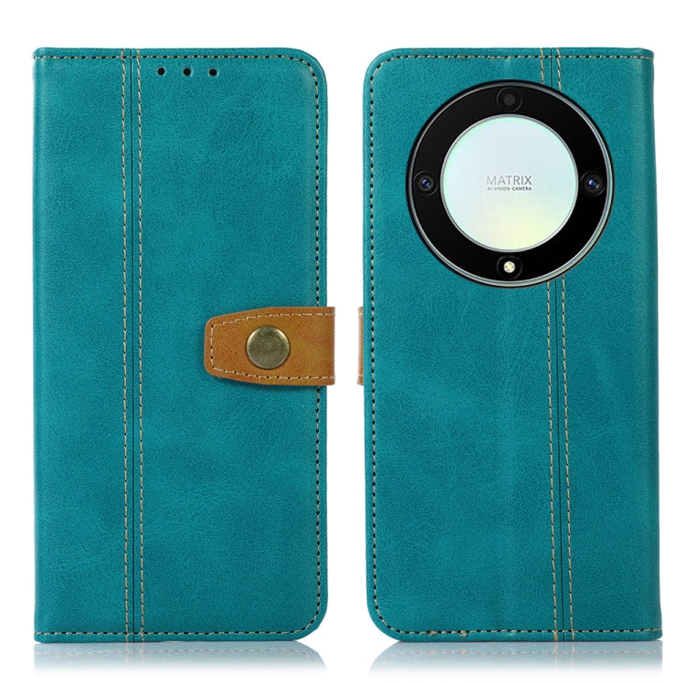 For Honor X9a 4G Stitching Thread Calf Texture Leather Phone Case