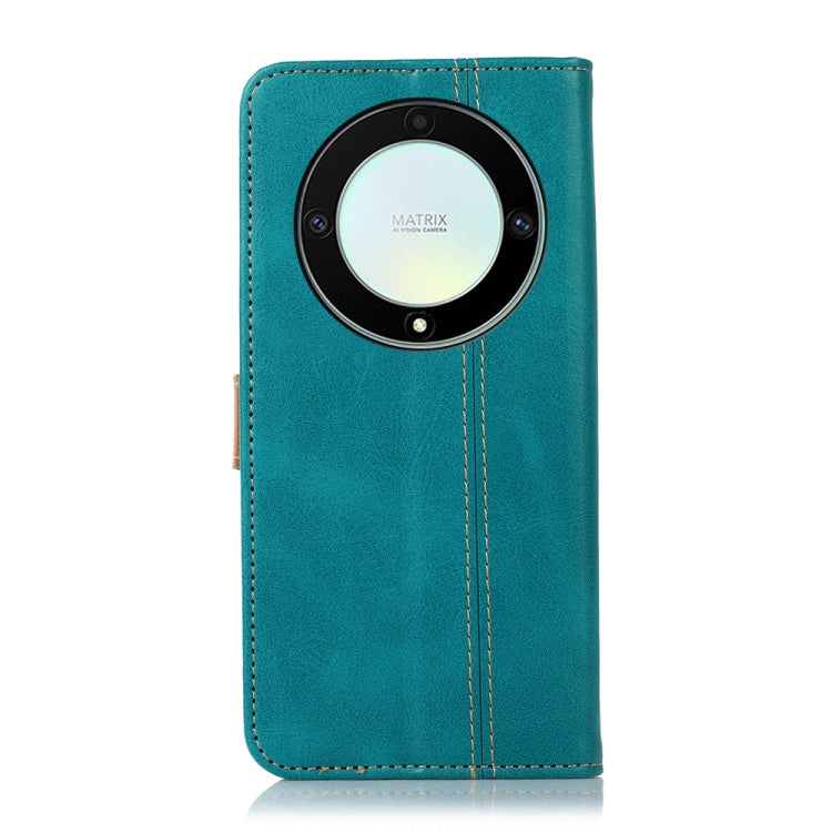 For Honor X9a 4G Stitching Thread Calf Texture Leather Phone Case