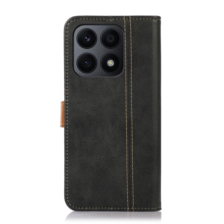 For Honor X8a 4G Stitching Thread Calf Texture Leather Phone Case