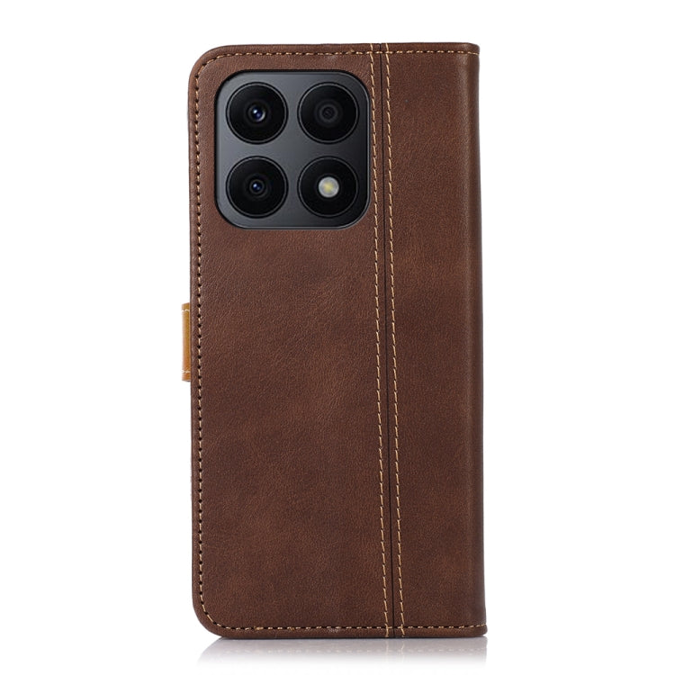 For Honor X8a 4G Stitching Thread Calf Texture Leather Phone Case