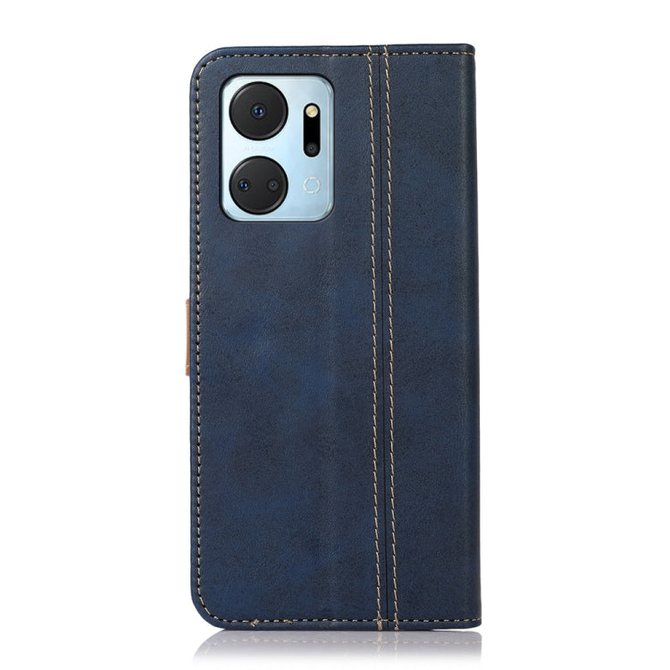 For Honor X7a 4G Stitching Thread Calf Texture Leather Phone Case