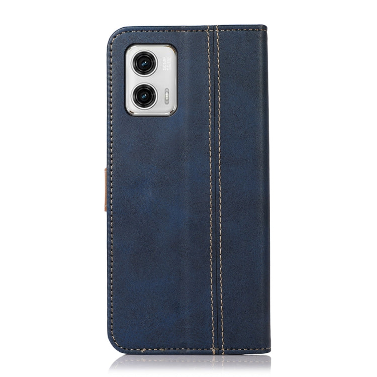 For Motorola Moto G73 5G Stitching Thread Calf Texture Leather Phone Case
