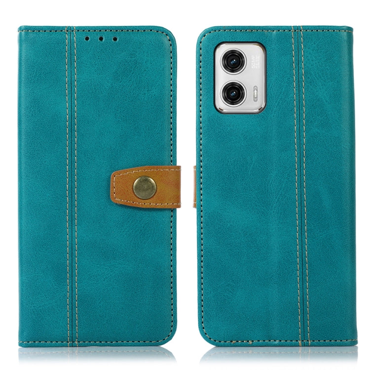 For Motorola Moto G73 5G Stitching Thread Calf Texture Leather Phone Case