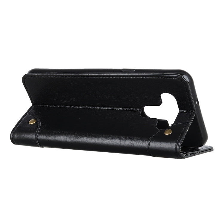 For LG K51 / Q51 Copper Buckle Nappa Texture Horizontal Flip Leather Case with Holder & Card Slots & Wallet