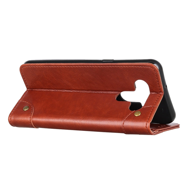 For LG K51 / Q51 Copper Buckle Nappa Texture Horizontal Flip Leather Case with Holder & Card Slots & Wallet