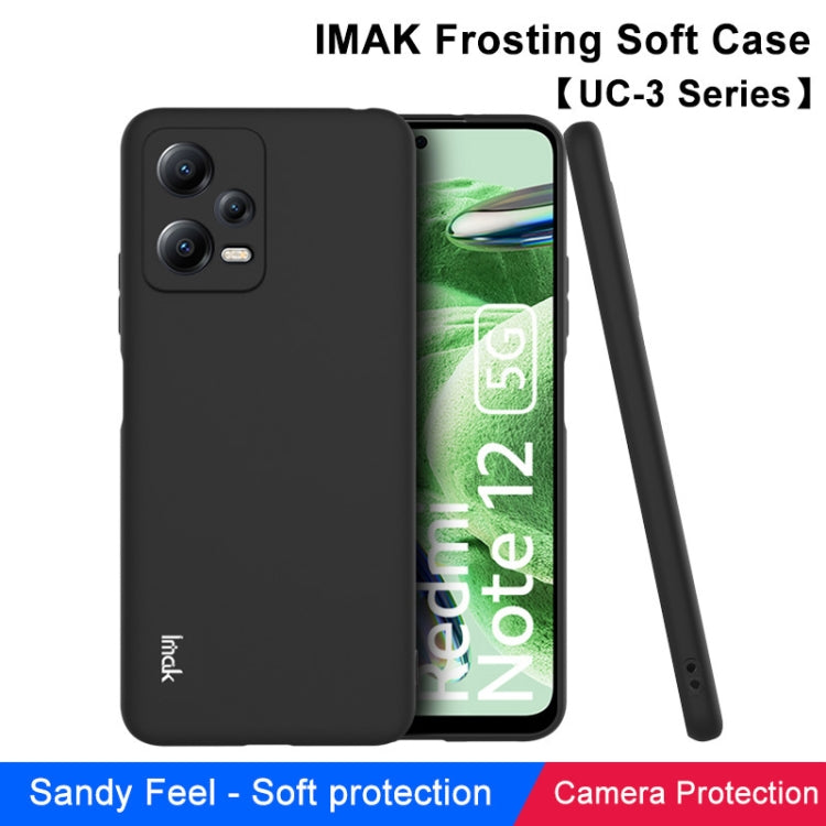 IMAK UC-3 Series Shockproof Frosted TPU Protective Phone Case For Xiaomi Redmi Note 12 5G Indian version/Poco X5 5G