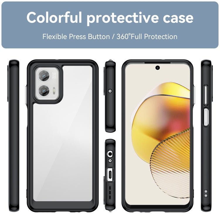 For Motorola Moto G73 Colorful Series Acrylic + TPU Phone Case