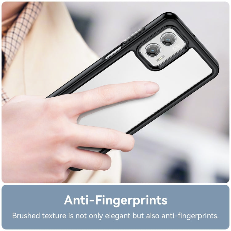 For Motorola Moto G73 Colorful Series Acrylic + TPU Phone Case