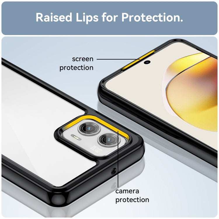 For Motorola Moto G73 Colorful Series Acrylic + TPU Phone Case