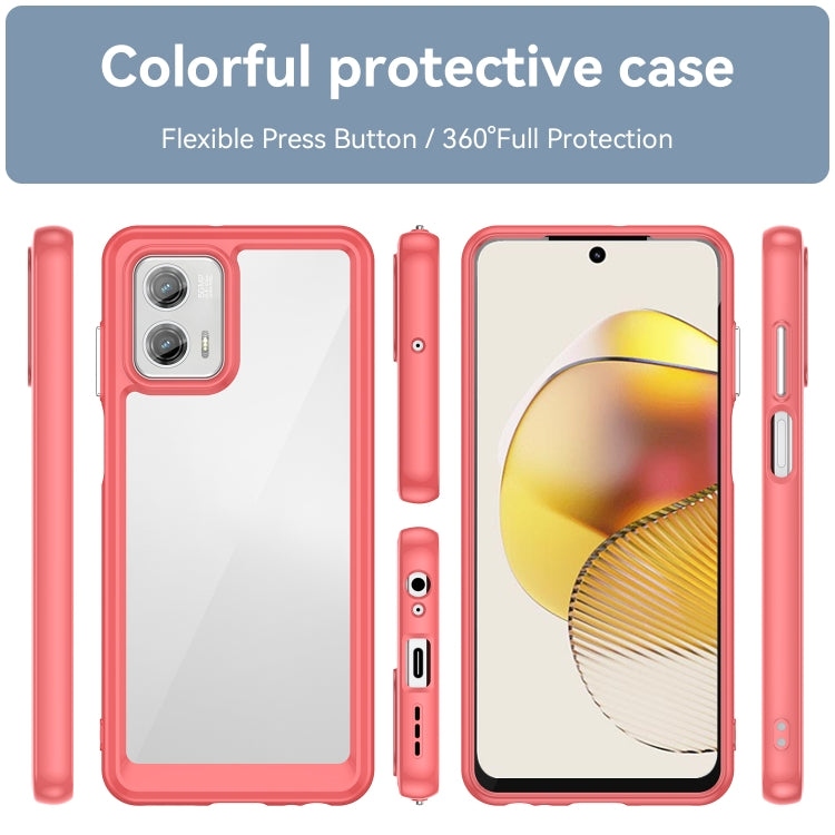 For Motorola Moto G73 Colorful Series Acrylic + TPU Phone Case