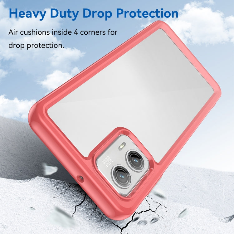 For Motorola Moto G73 Colorful Series Acrylic + TPU Phone Case