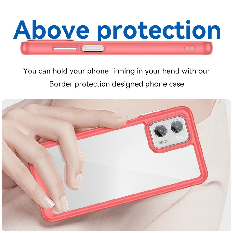 For Motorola Moto G73 Colorful Series Acrylic + TPU Phone Case