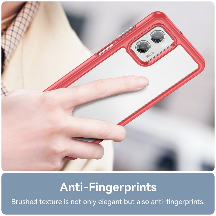 For Motorola Moto G73 Colorful Series Acrylic + TPU Phone Case