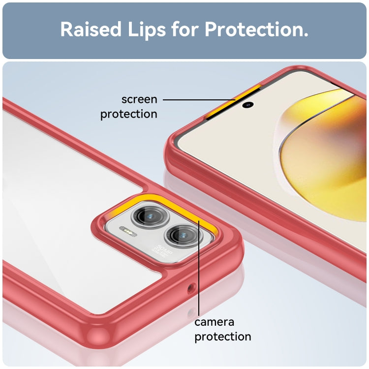 For Motorola Moto G73 Colorful Series Acrylic + TPU Phone Case