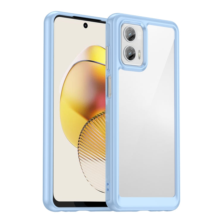 For Motorola Moto G73 Colorful Series Acrylic + TPU Phone Case