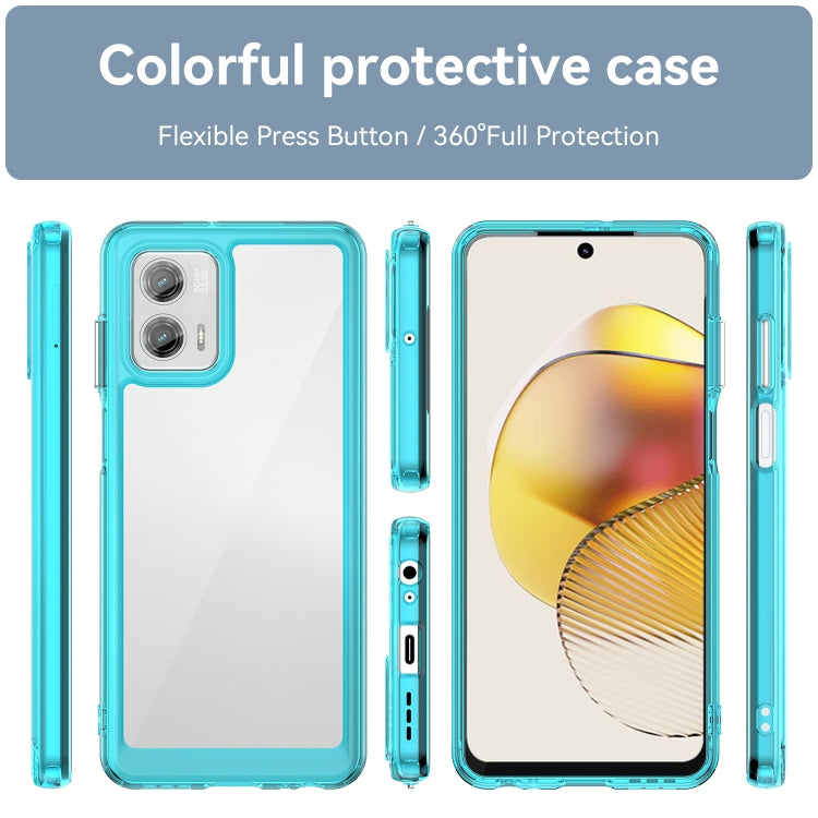 For Motorola Moto G73 Colorful Series Acrylic + TPU Phone Case
