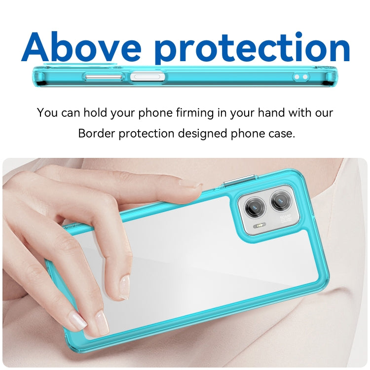 For Motorola Moto G73 Colorful Series Acrylic + TPU Phone Case