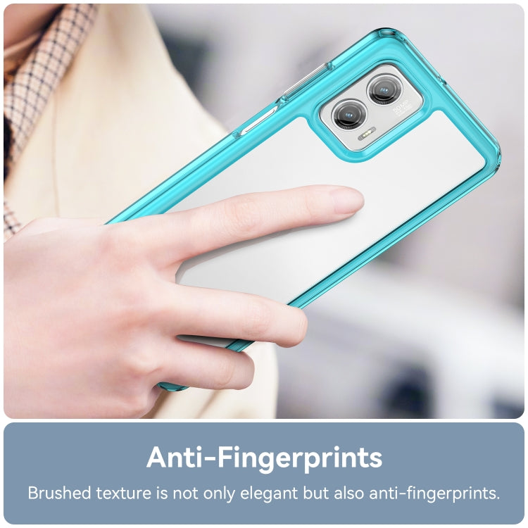 For Motorola Moto G73 Colorful Series Acrylic + TPU Phone Case