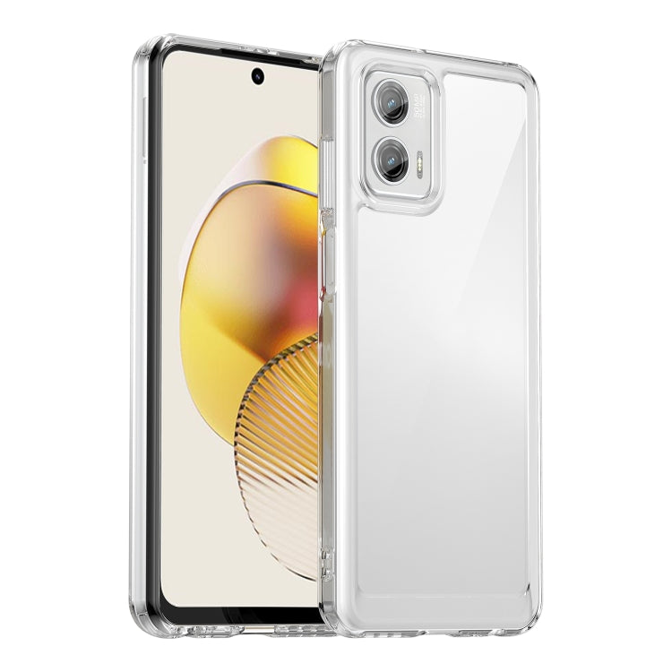 For Motorola Moto G73 Colorful Series Acrylic + TPU Phone Case