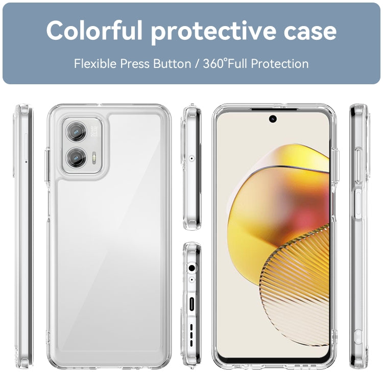 For Motorola Moto G73 Colorful Series Acrylic + TPU Phone Case