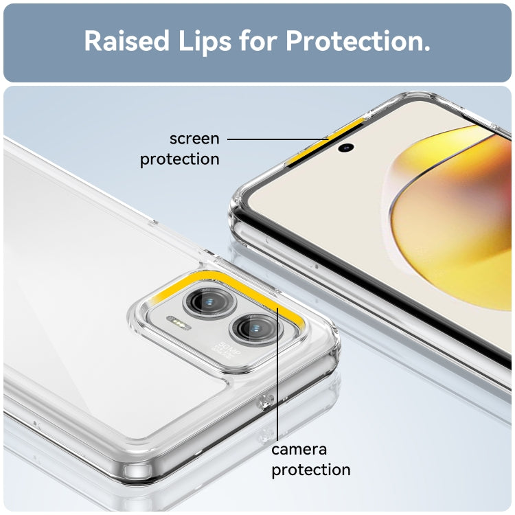 For Motorola Moto G73 Colorful Series Acrylic + TPU Phone Case