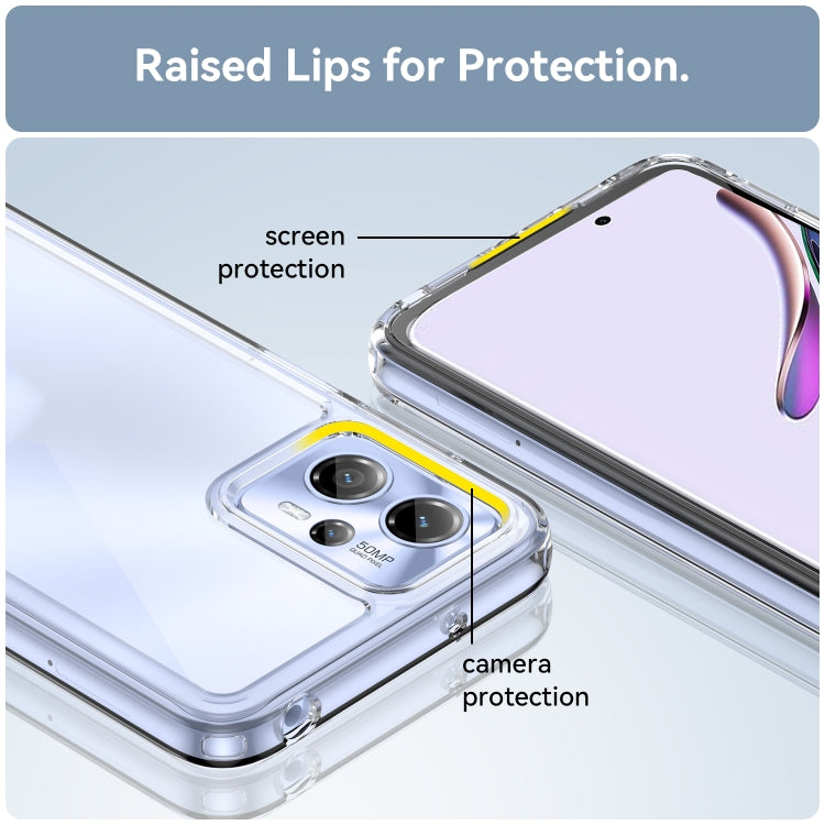 For Motorola Moto G23 Colorful Series Acrylic + TPU Phone Case