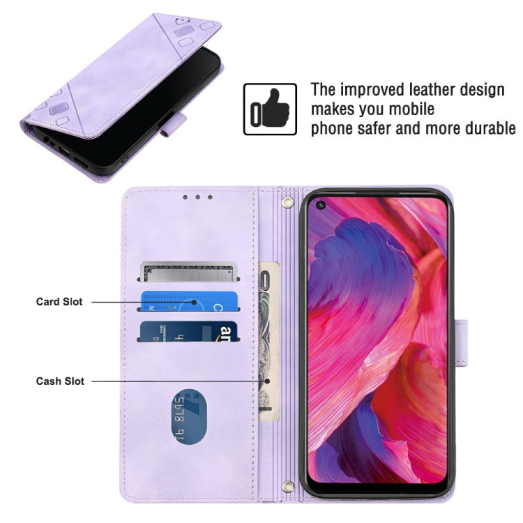 For OPPO A54 5G / A74 5G / A93 5G Skin-feel Embossed Leather Phone Case