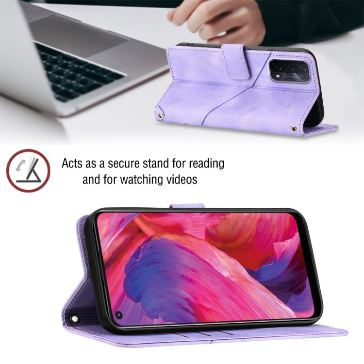 For OPPO A54 5G / A74 5G / A93 5G Skin-feel Embossed Leather Phone Case