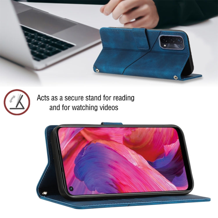 For OPPO A54 5G / A74 5G / A93 5G Skin-feel Embossed Leather Phone Case