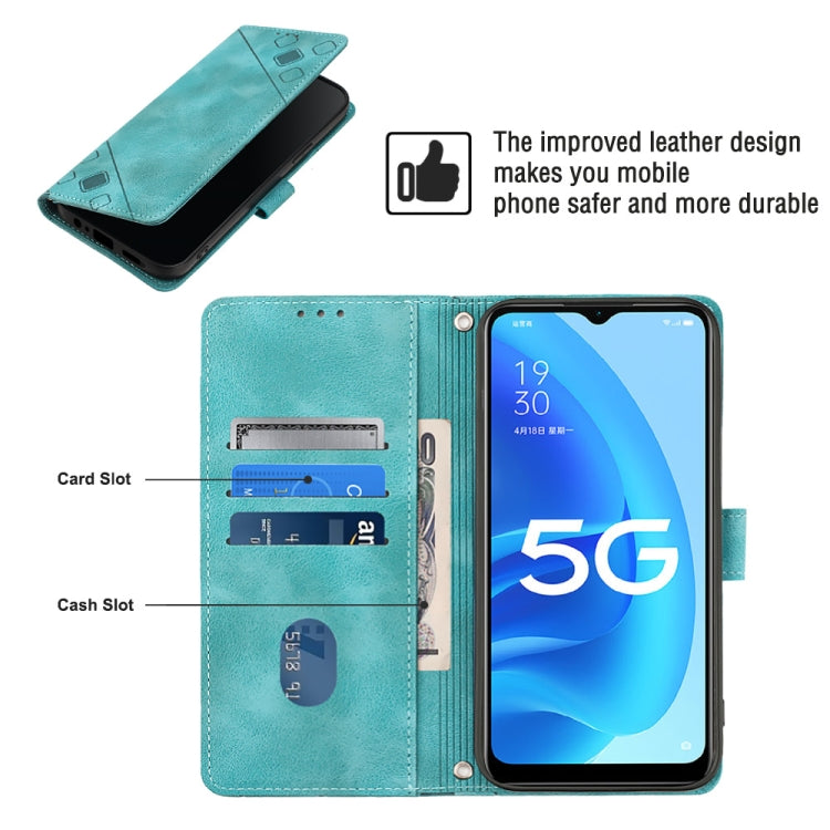 For OPPO A55s 5G Skin-feel Embossed Leather Phone Case