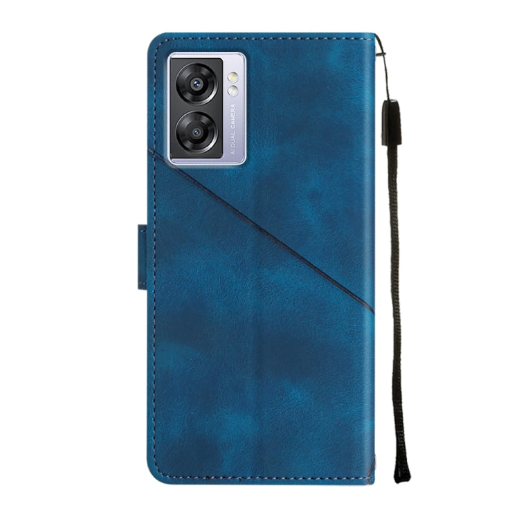 For OPPO A57 5G 2022 / 4G Skin-feel Embossed Leather Phone Case