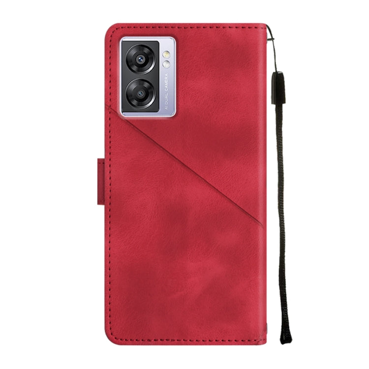 For OPPO A57 5G 2022 / 4G Skin-feel Embossed Leather Phone Case