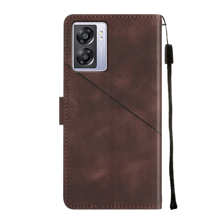 For OPPO A57 5G 2022 / 4G Skin-feel Embossed Leather Phone Case